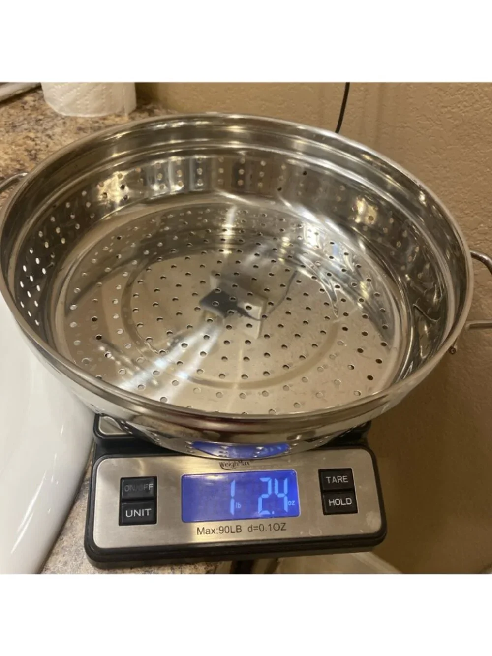Stainless Steel Steamer Insert Fits 5 Qt Stock Pots Good Condition